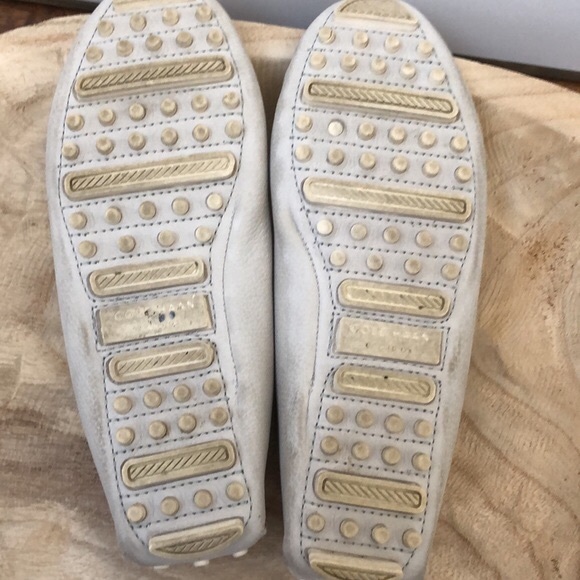Cole Haan Ivory Driving Moccasins Loafers Size 5 1/2 - Picture 3 of 12